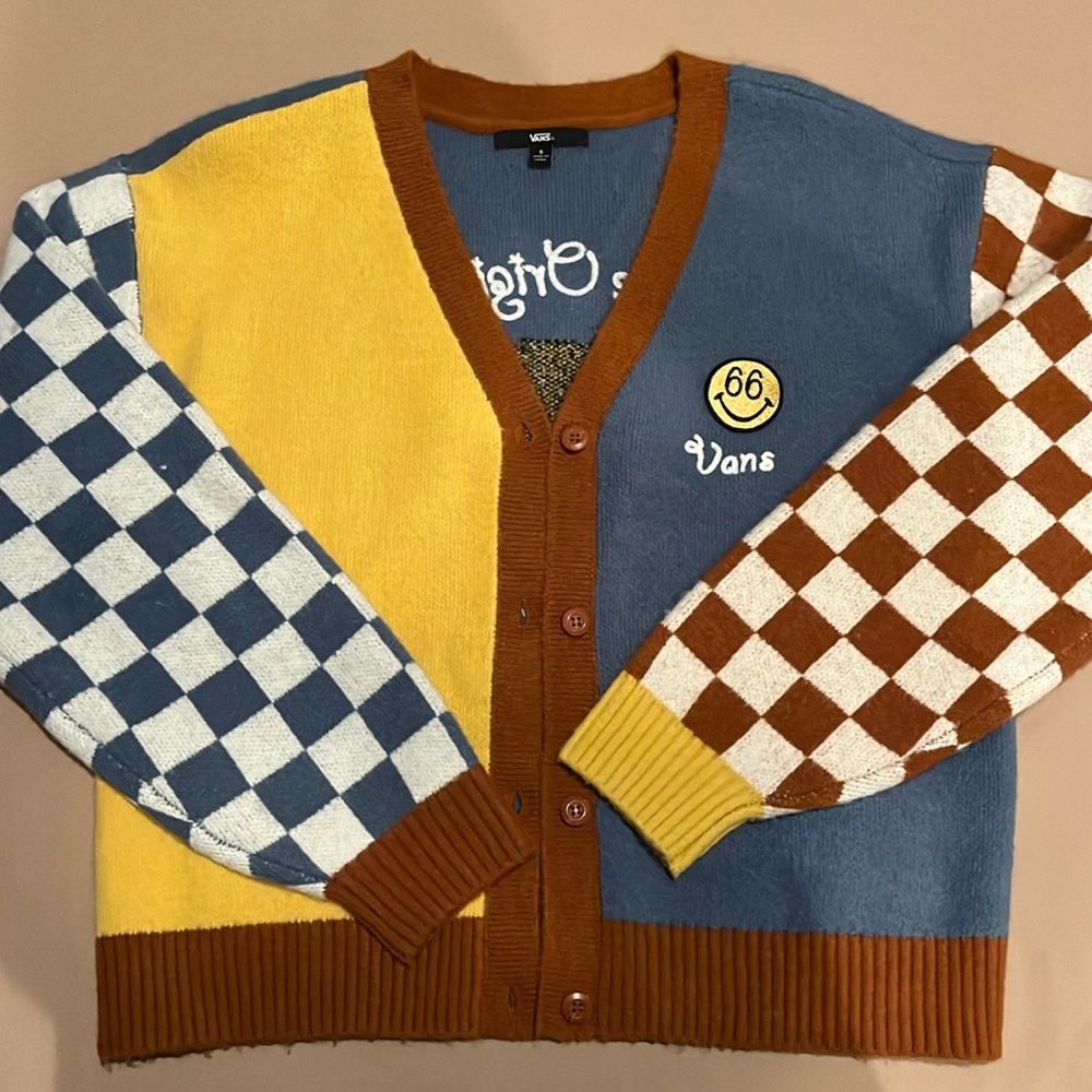 Vans Checkered Sleeve Cardigan